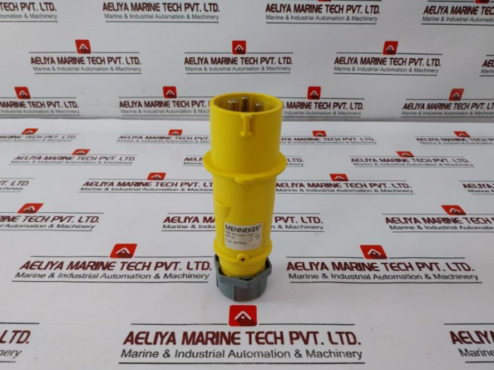 Mennekes 247Rg Industrial Power Plug Yellow Cable Mount 16A 100-130V