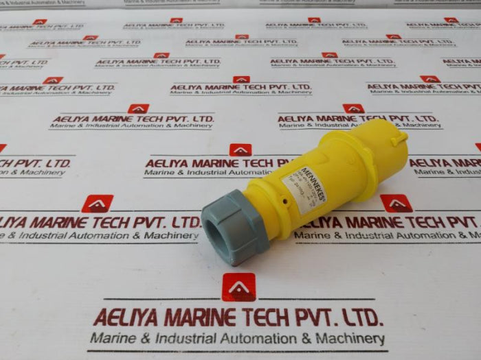 Mennekes 247Rg Industrial Power Plug Yellow Cable Mount 16A 100-130V