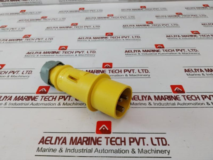 Mennekes 247Rg Industrial Power Plug Yellow Cable Mount 16A 100-130V
