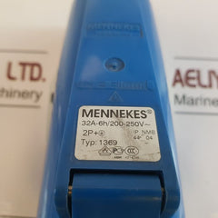 Mennekes 32a-6h 2p+ plug connector typ:1369