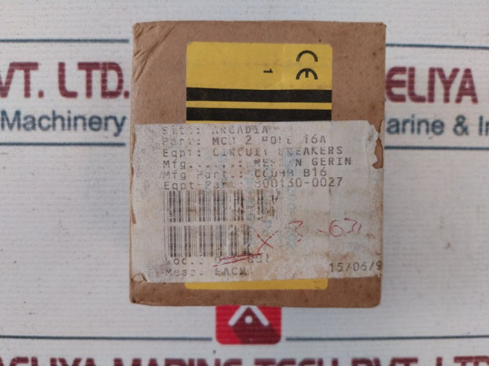 Merlin Gerin C60Hb B16 Circuit Breaker 415V Ac 800130-0027, 200-1702