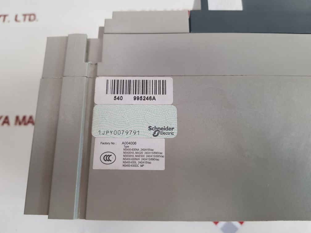 Merlin Gerin Ns630N Circuit Breaker 750V 630A