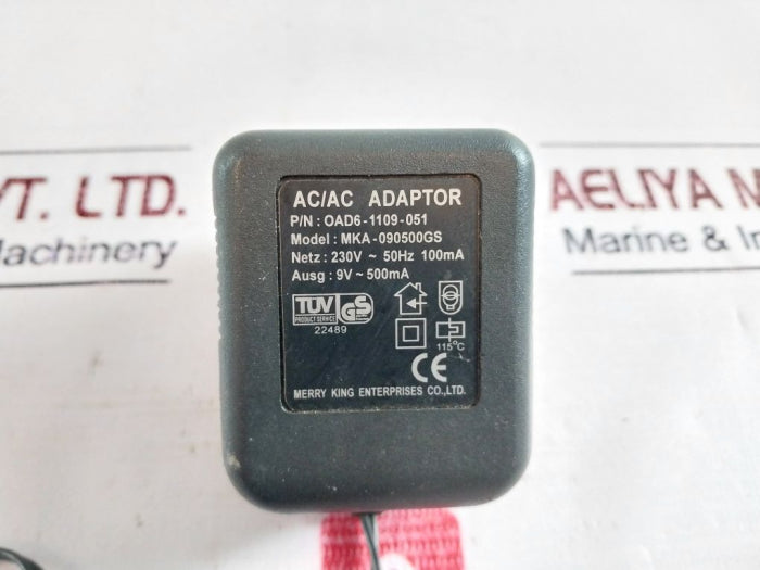 Merry King Oad6-1109-051 Ac Power Supply Adaptor Mka-090500Gs