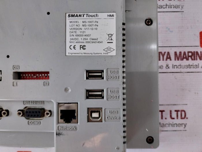 Messung Ms-100T-pe Smart Touch Hmi Panel V17-12-10 24Vdc 1.25A