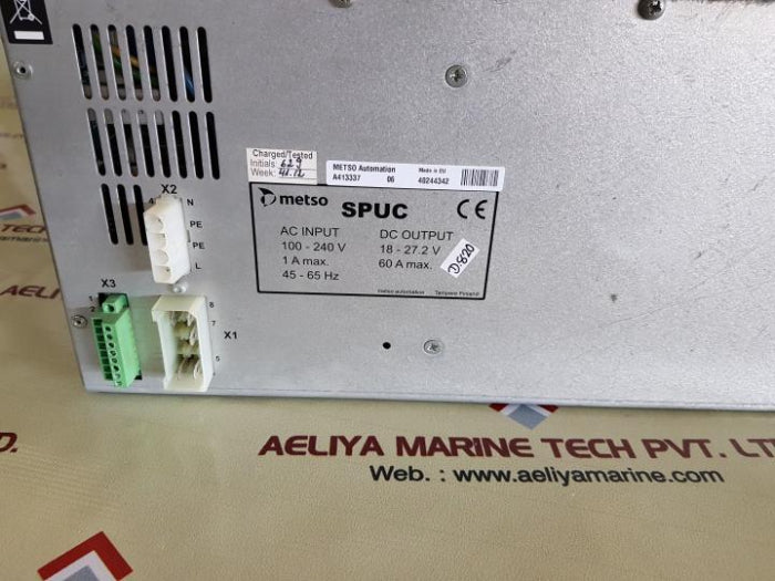 Metso Spuc Power Supply Unit 60A Max 45-65 Hz