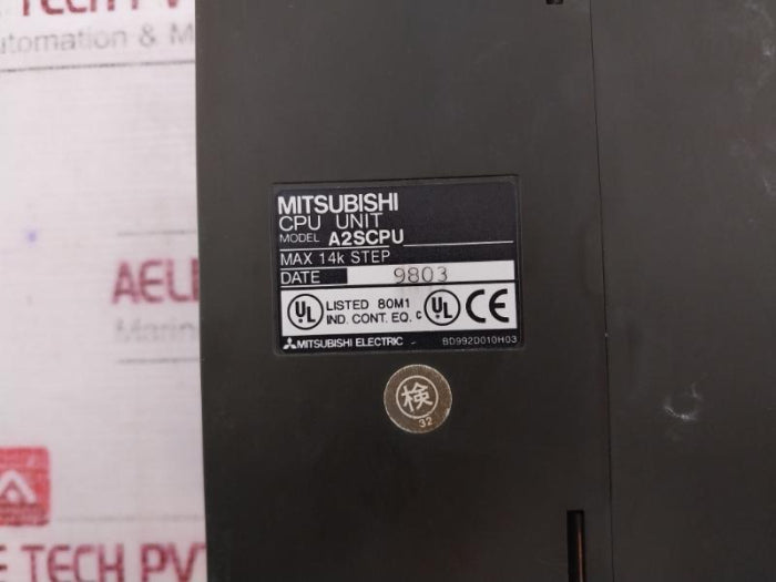 Mitsubishi A2Scpu Melsec Cpu Unit 14K Step Bd992D010H03