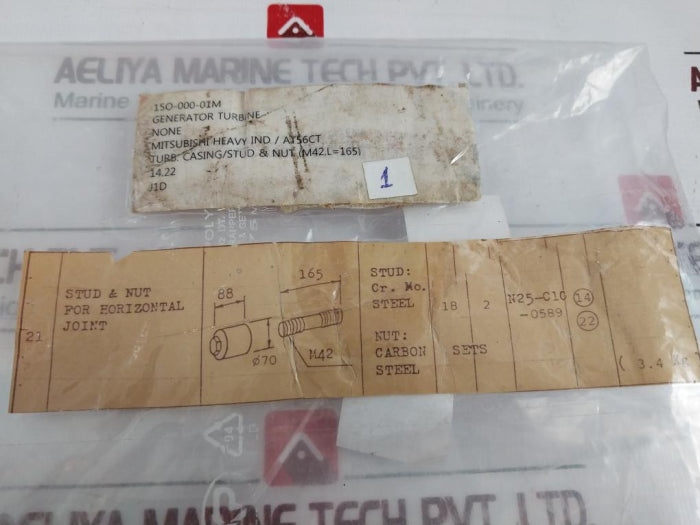 Mitsubishi At56Ct Stud And Nut Set For Horizontal Joint&nbsp;