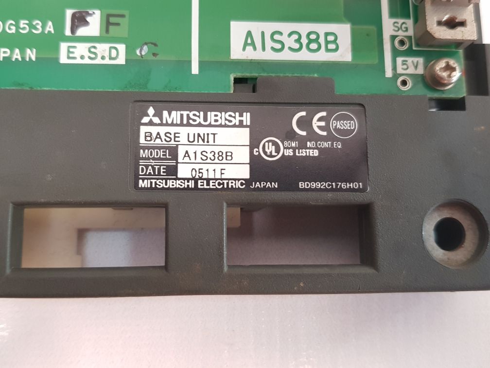 Mitsubishi Electric A1S38B PLC Base Unit With A1SX40 Input Unit Module DC12/24V