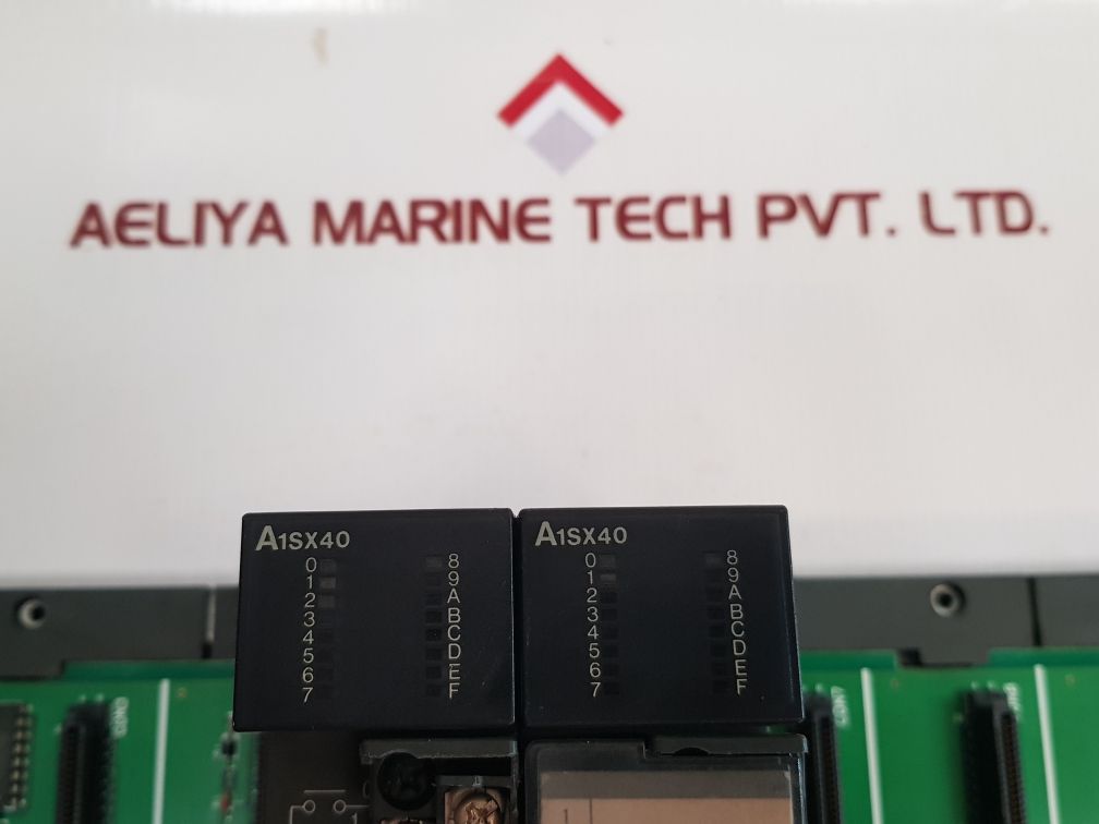 Mitsubishi Electric A1S38B PLC Base Unit With A1SX40 Input Unit Module DC12/24V
