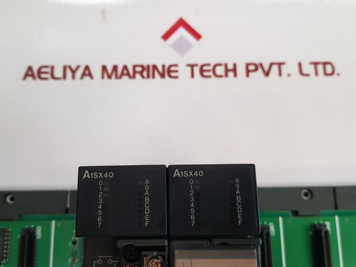 Mitsubishi Electric A1S38B PLC Base Unit With A1SX40 Input Unit Module DC12/24V