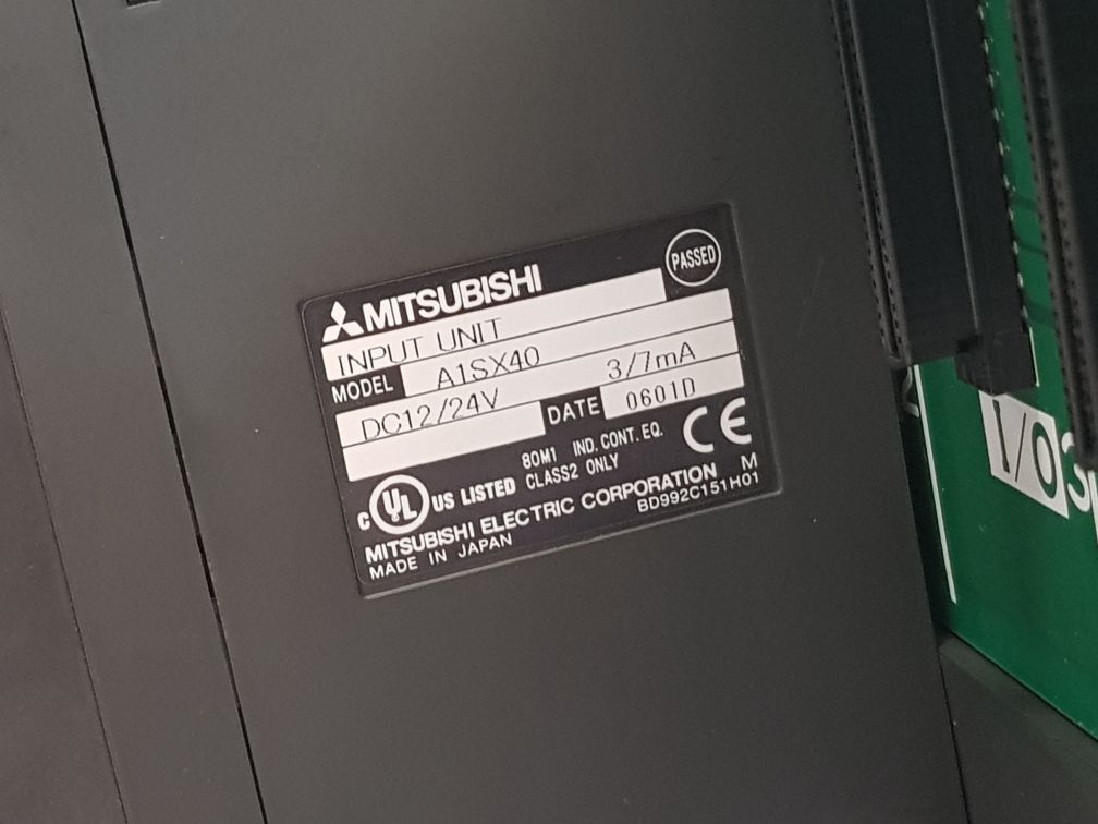 Mitsubishi Electric A1S38B PLC Base Unit With A1SX40 Input Unit Module DC12/24V