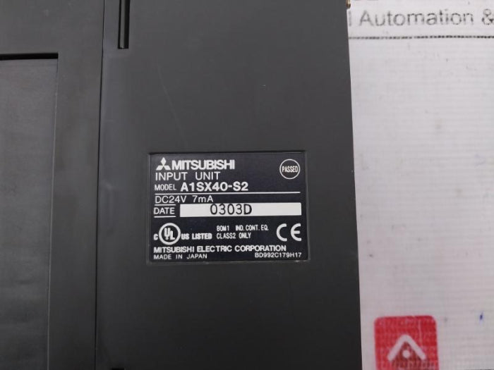 Mitsubishi Electric A1Sx40-s2 Digital Input Local Unit Module Dc24V 7Ma