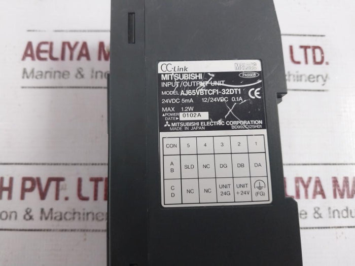 Mitsubishi Electric Aj65Vbtcf1-32Dt1 Melsec Cc-link I/O Unit 24Vdc 0.1A