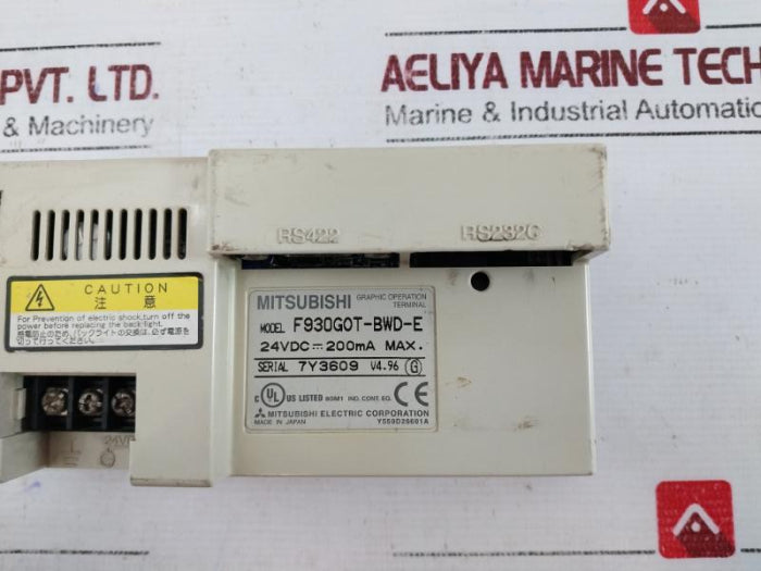 Mitsubishi Electric F930Got-bwd-e Touch Panel In Box 24Vdc---200Ma Max