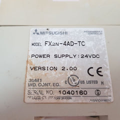 Mitsubishi electric fx2n-4ad-tc programmable controller