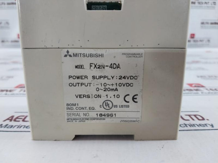 Mitsubishi Electric Fx2N-4Da Plc Analog Output Block Jy550D20801C