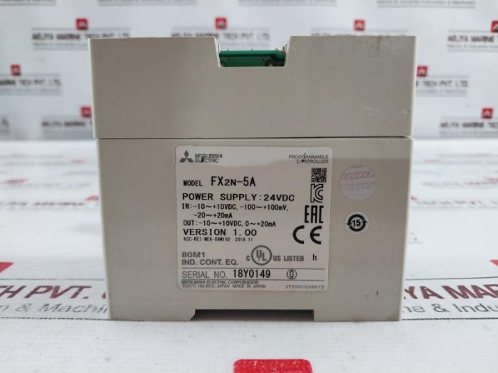 Mitsubishi Electric Fx2N-5A Programmable Controller 24V Dc Ver 1.00 Jy550D20801D
