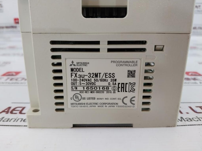 Mitsubishi Electric Fx3u-32mt/ess Programmable Controller 100-240vac 50/60hz
