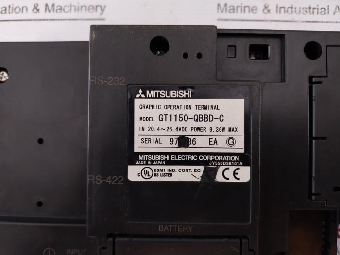 Mitsubishi Electric GT1150QBBDC Graphic Operation Terminal GOT1000