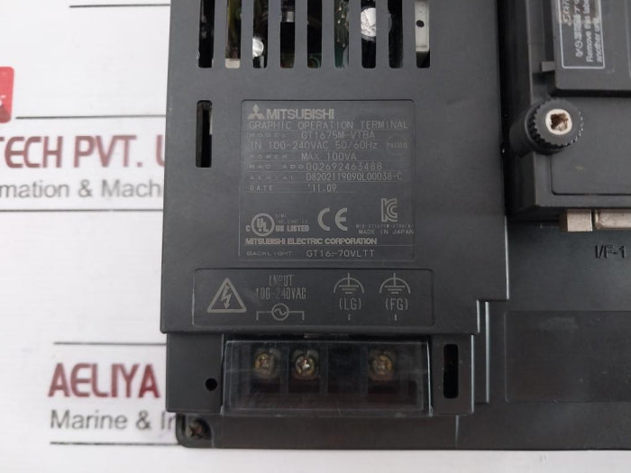 Mitsubishi Electric Gt1675m-vtba Got1000 Graphic Operation Terminal