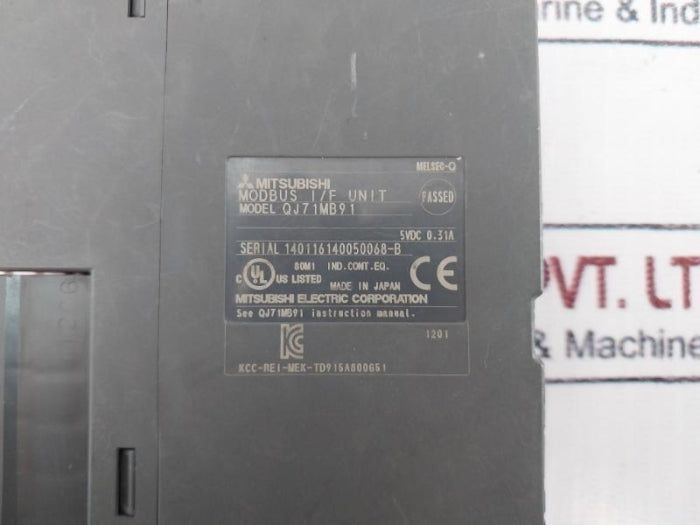 Mitsubishi Electric Melsec-q Qj71Mb91 Modbus Interface Unit 5Vdc 0.31A