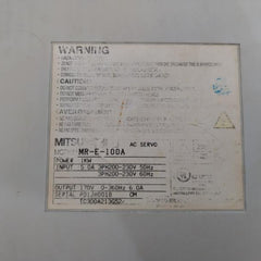 Mitsubishi Electric Mr-e-100A Ac Servo Drive 3Ph 200-230V 60Hz