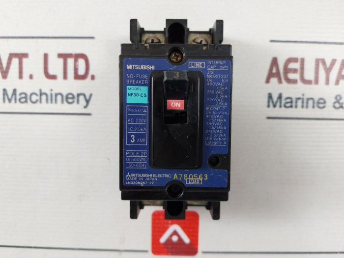 Mitsubishi Electric Nf30-cs No-fuse Breaker 3 Amp Ac 220V