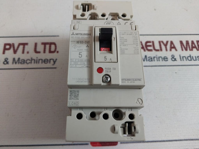 Mitsubishi Electric NF63-SVF No-Fuse Breaker 3 Pole 5A CAT A AC200V 50/60Hz