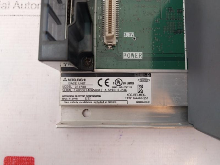 Mitsubishi Electric Q312Db, Q02Ucpu, Qj61Bt11N, Qx80, Qy80, Qx81 Plc Module Rack