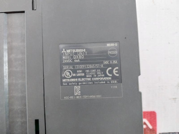 Mitsubishi Electric Melsec-q Qx80 Input Unit 24Vdc 4Ma Kcc-rei-mek-td914A561G51