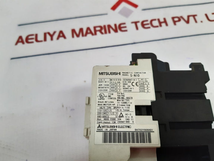 Mitsubishi Electric S-n10 Magnetic Contactor