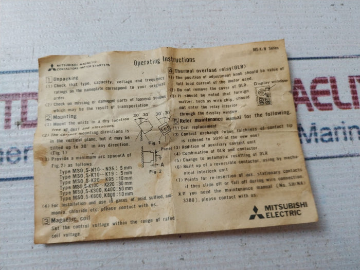 Mitsubishi Electric TH-N20 Thermal Overload Relay AC660V 1.7a