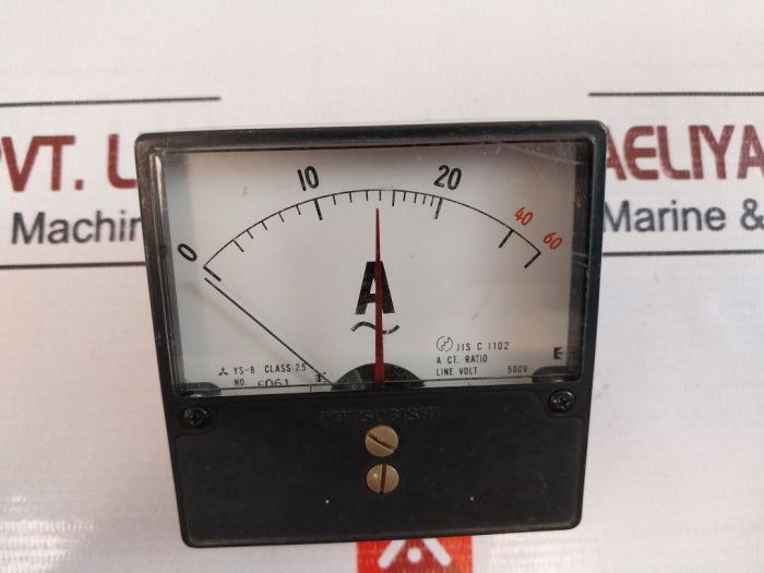 Mitsubishi Electric Ys-8 Panel Meter 500V 0-20/60 A