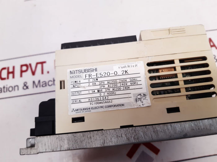 Inverter Mitsubishi FR-E520-0.2K 0.2Kw - Used