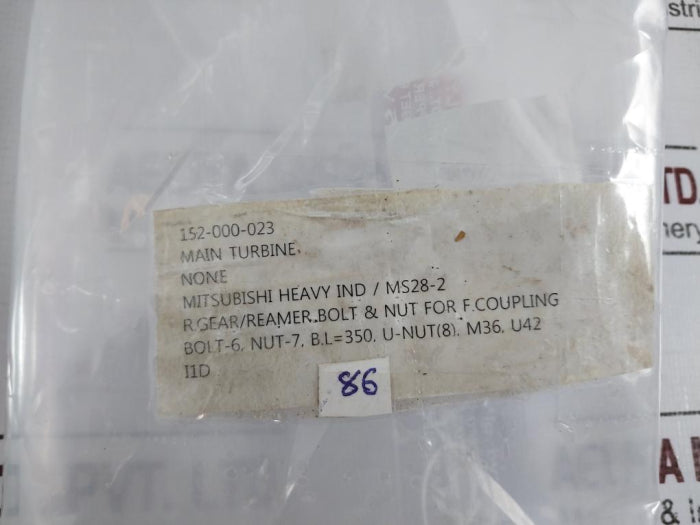 Mitsubishi Kk-92-642 Boult And Nut Assembly Kit For Coupling