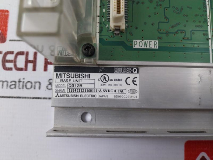 Mitsubishi Q312B Melsec-q Base Unit 5Vdc