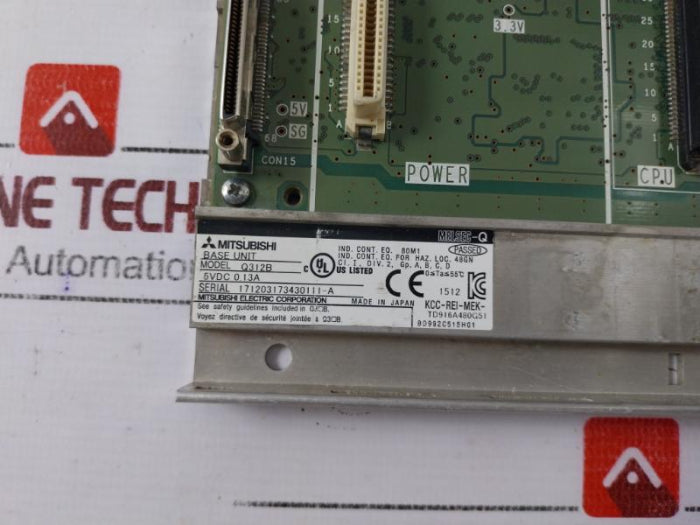 Mitsubishi Q312B Melsec-q Controller Series Base Unit, 5Vdc Cl.I Div.2