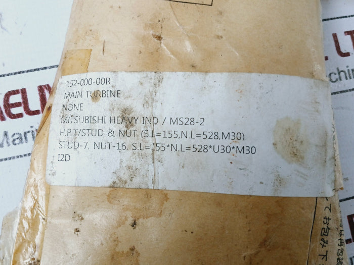 Mitsubishi Ms28-2 High Pressure Turbine Stud & Nut 152-000-00R