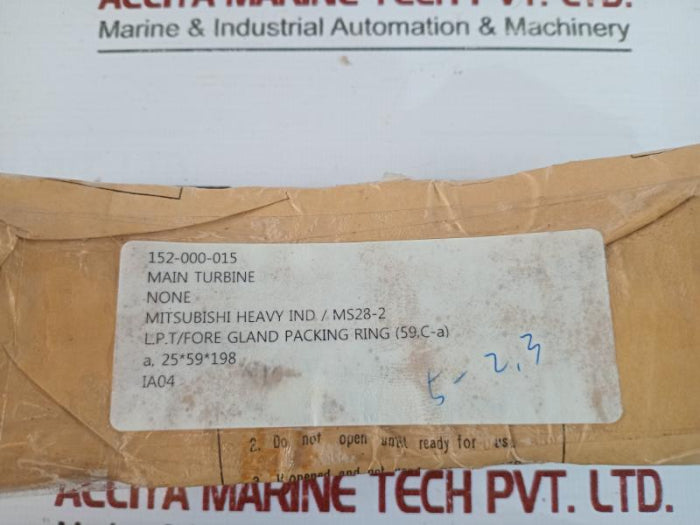 Mitsubishi Ms28-2 Low Pressure Turbine/Fore Gland Packing Ring – Aeliya ...