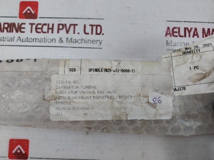 Mitsubishi N25-812-5066-1 Spindle For Generator Turbine Main Stop Valve At56ct