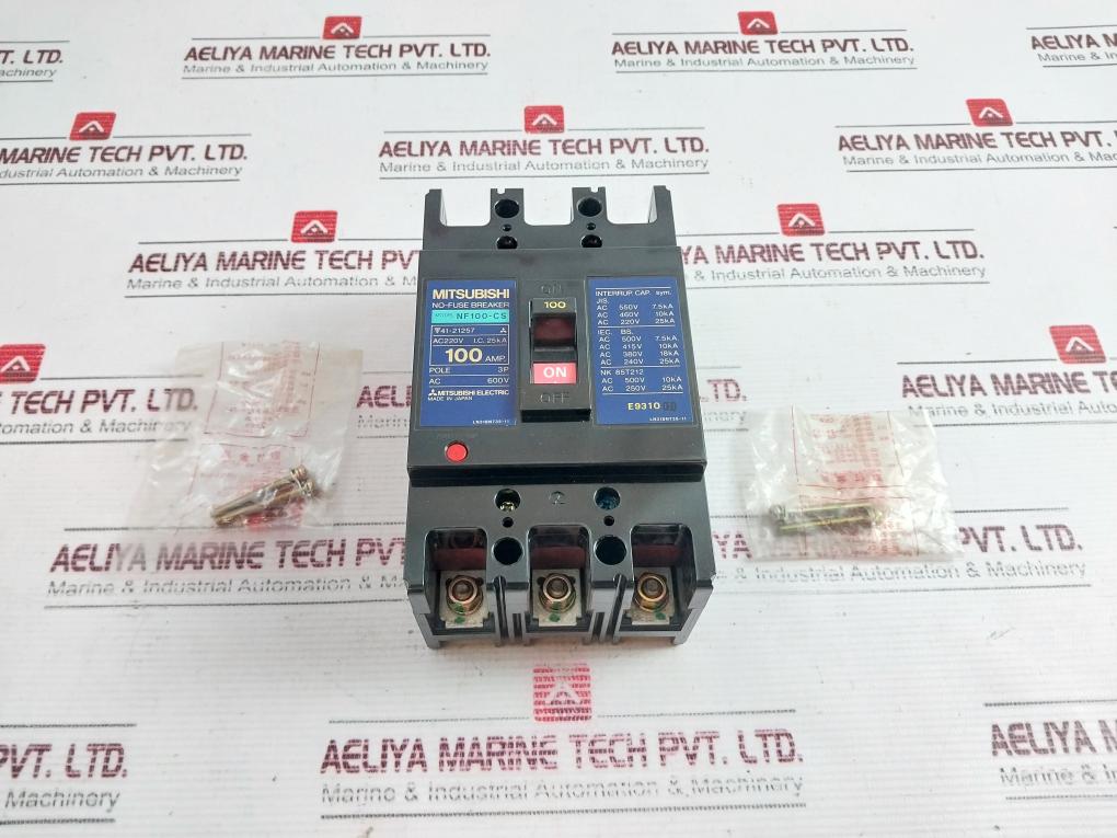 Mitsubishi Nf100-cs 3 Pole No-fuse Circuit Breaker 220V 100 A