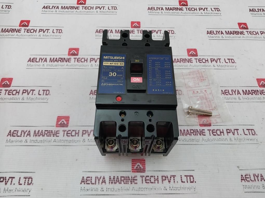 Mitsubishi Nf100-sh No-fuse Breaker 30Amp 3Pole