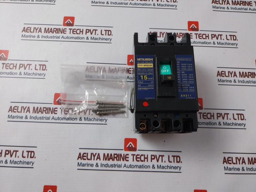 Mitsubishi Nf60-sh No-fuse Breaker 15Amp Ac600V