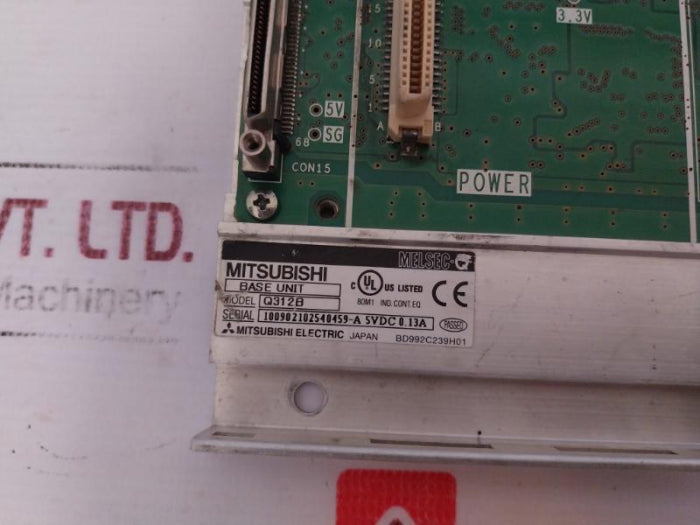 Mitsubishi Q312B Melsec-q Base Unit 5Vdc 0.13A, Bd992C239H01