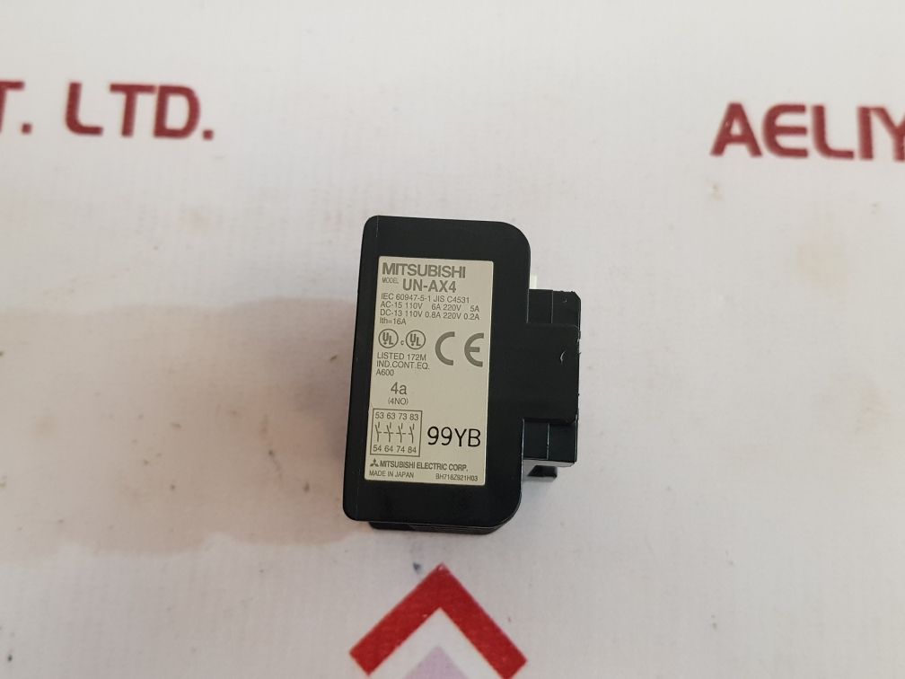 Mitsubishi Un-ax4 Auxiliary Contact Block Ac15 110V 6A 220V 5A