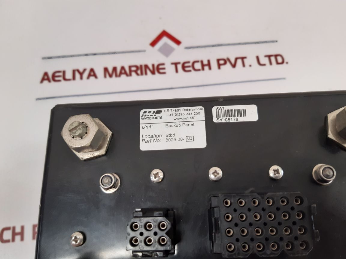 Mjp Waterjets 3029-00-03 Backup Panel