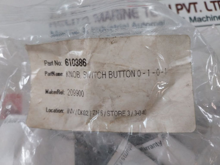 Mkn 209900 Knob Switch Button 610386