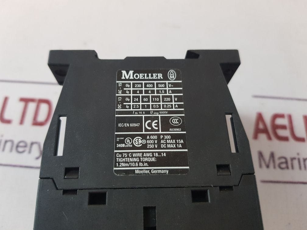 Moeller Dil-a-xhi04 Contactor Auxiliary Contact 6000V 24 Vdc