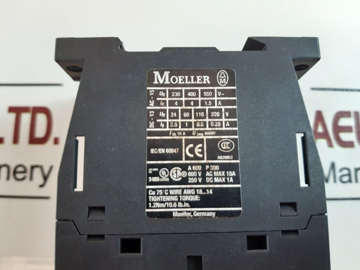 Moeller Dil A-xhi22 Contactor With Dil A-40 Relay