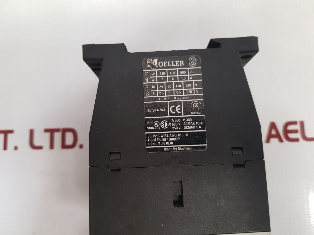 Moeller Dil A-xhi22 Auxiliary Contact Module 600V Acmax 10A